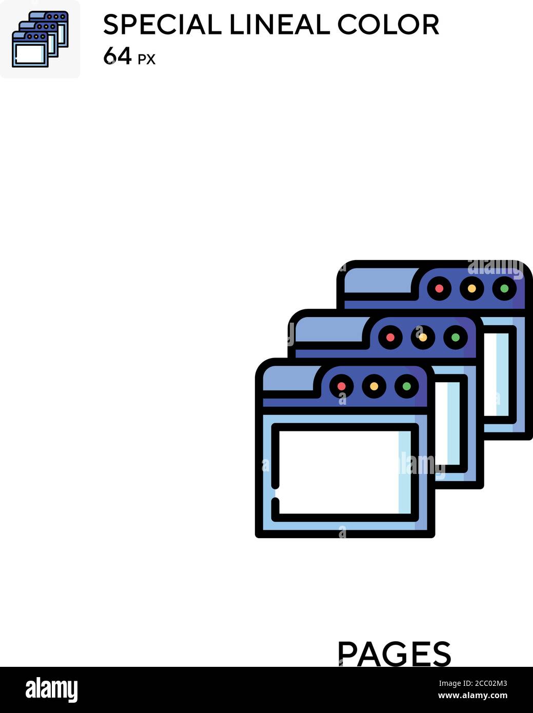 Pages Special lineal color vector icon. Pages icons for your business ...