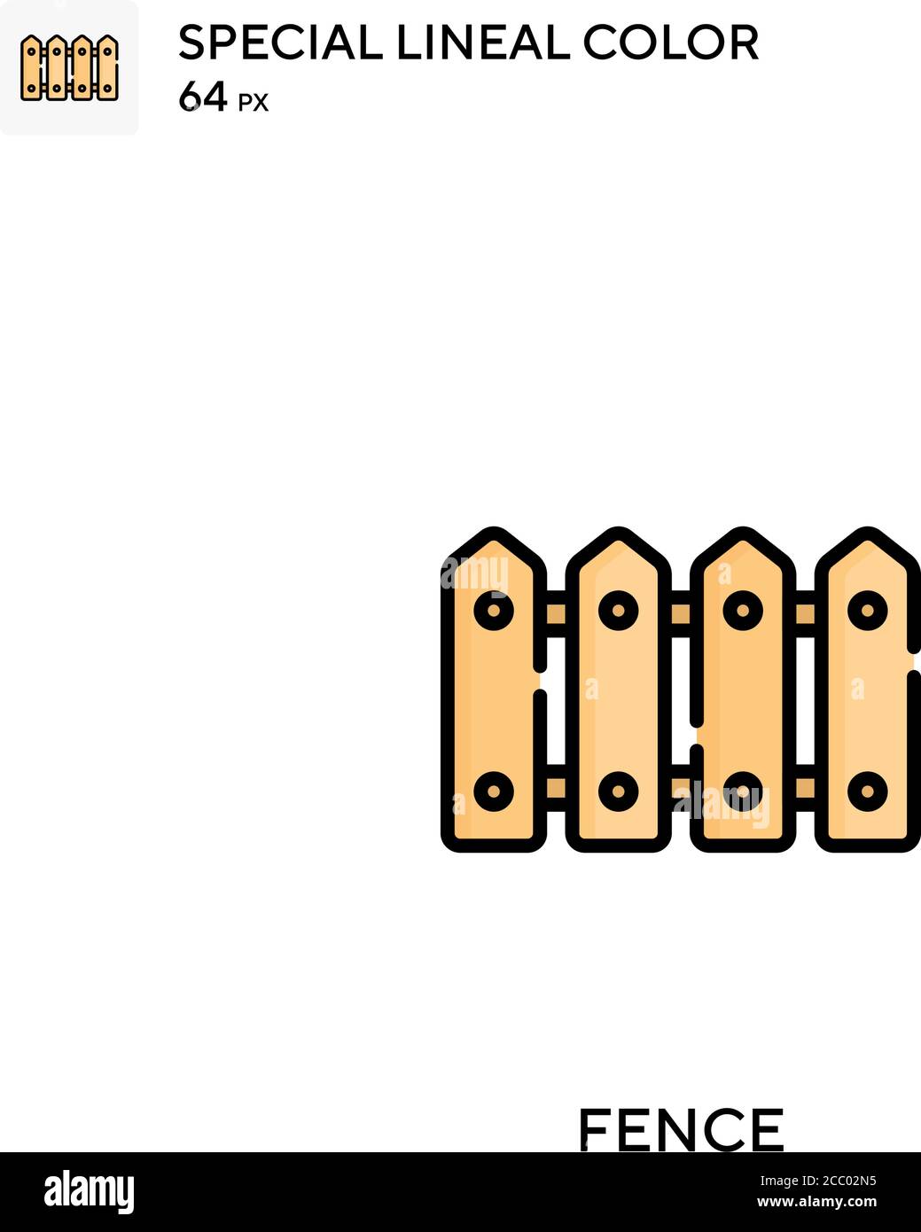 Fence Special lineal color vector icon. Fence icons for your business ...
