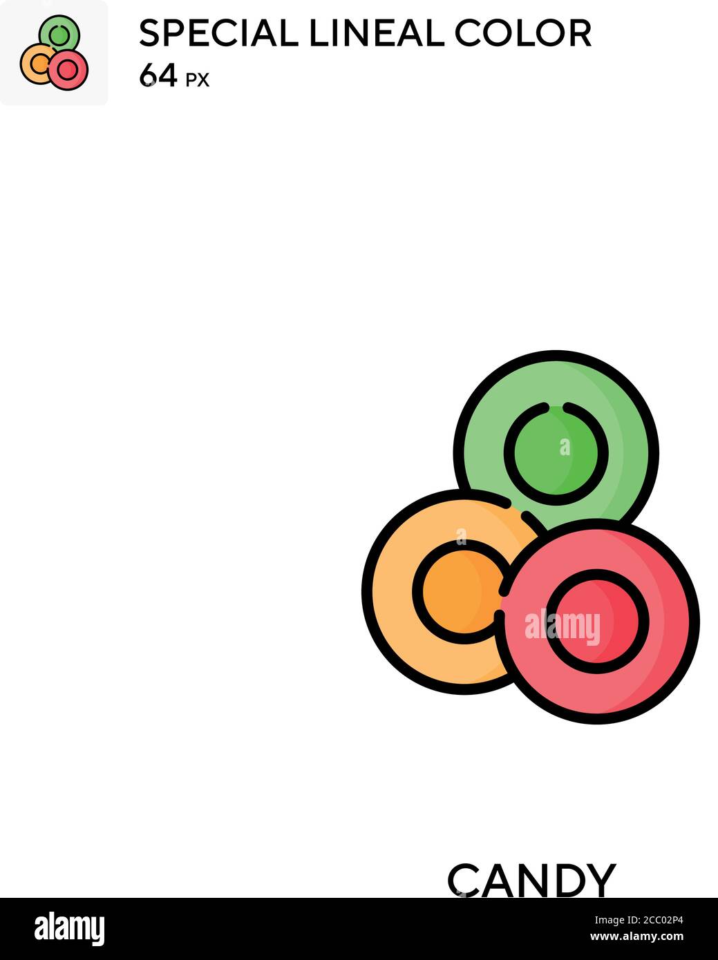Candy Special lineal color vector icon. Candy icons for your business ...
