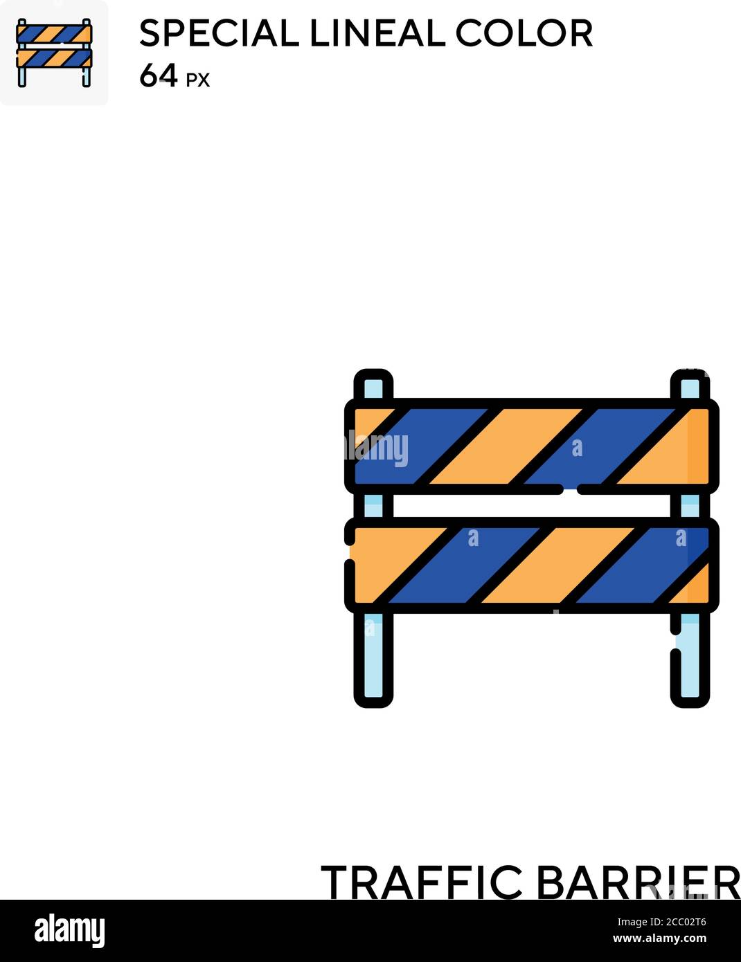 Traffic barrier Special lineal color vector icon. Traffic barrier icons ...