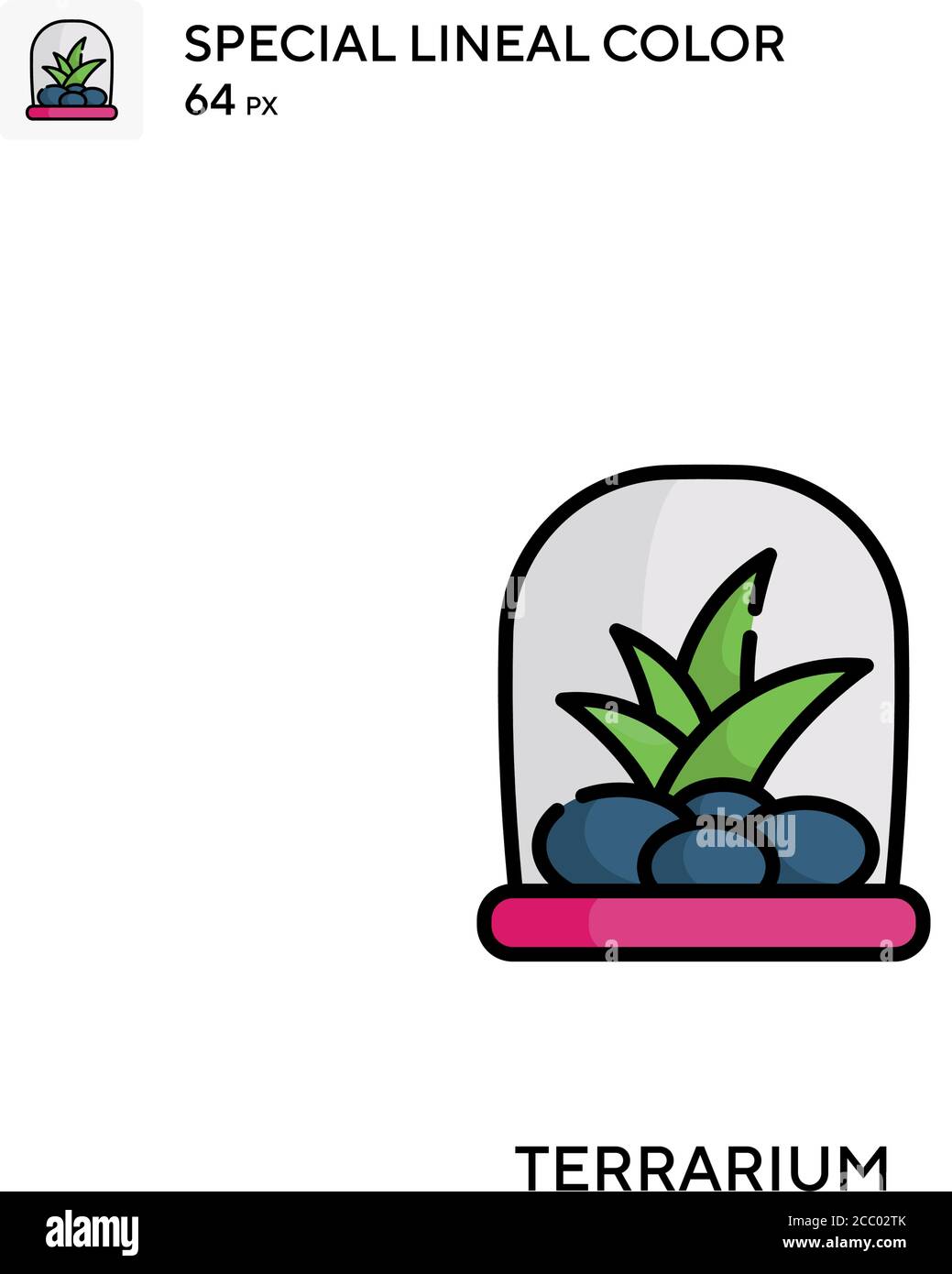 Terrarium Special lineal color vector icon. Terrarium icons for your