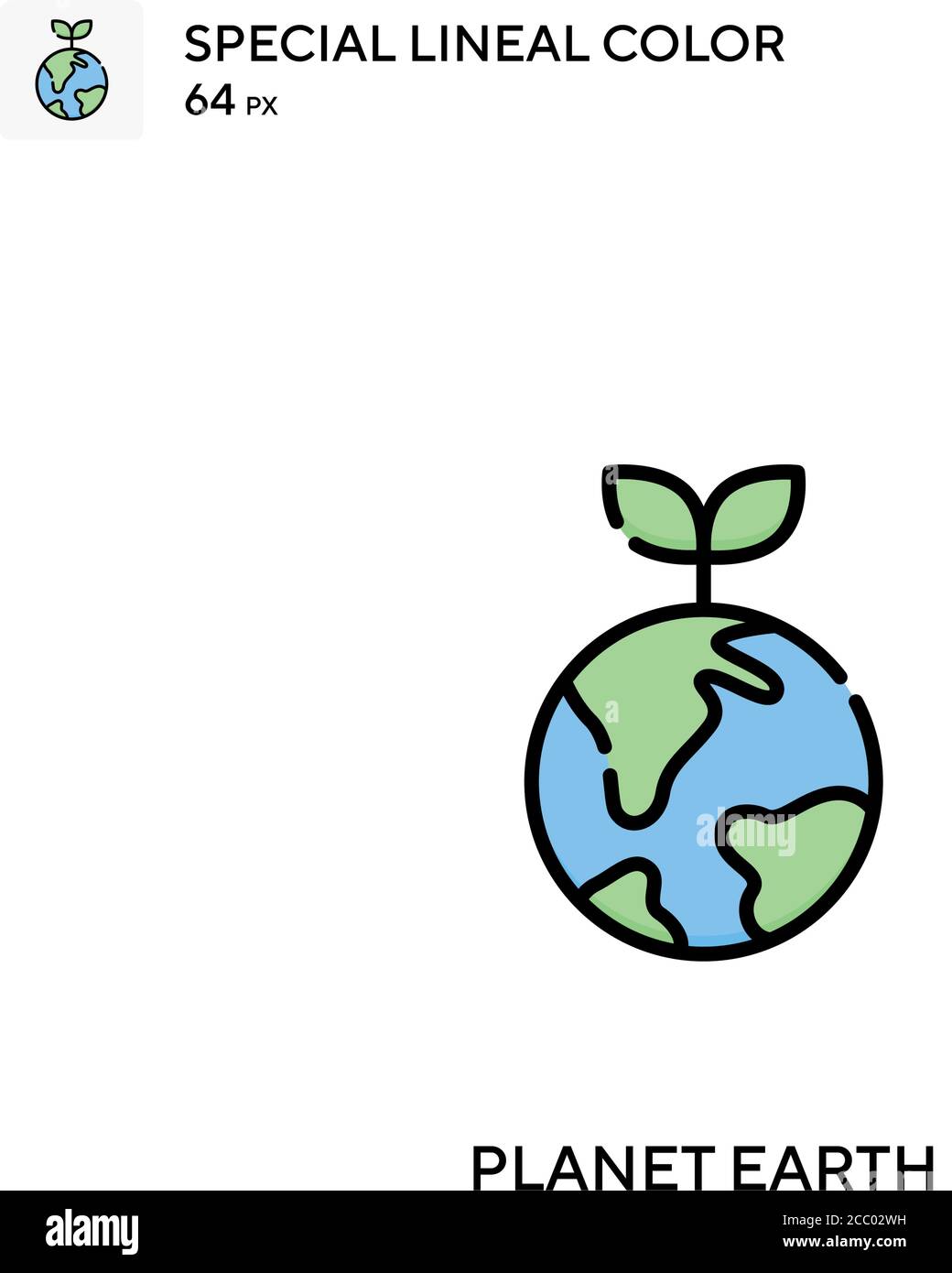 Planet earth Special lineal color vector icon. Planet earth icons for ...