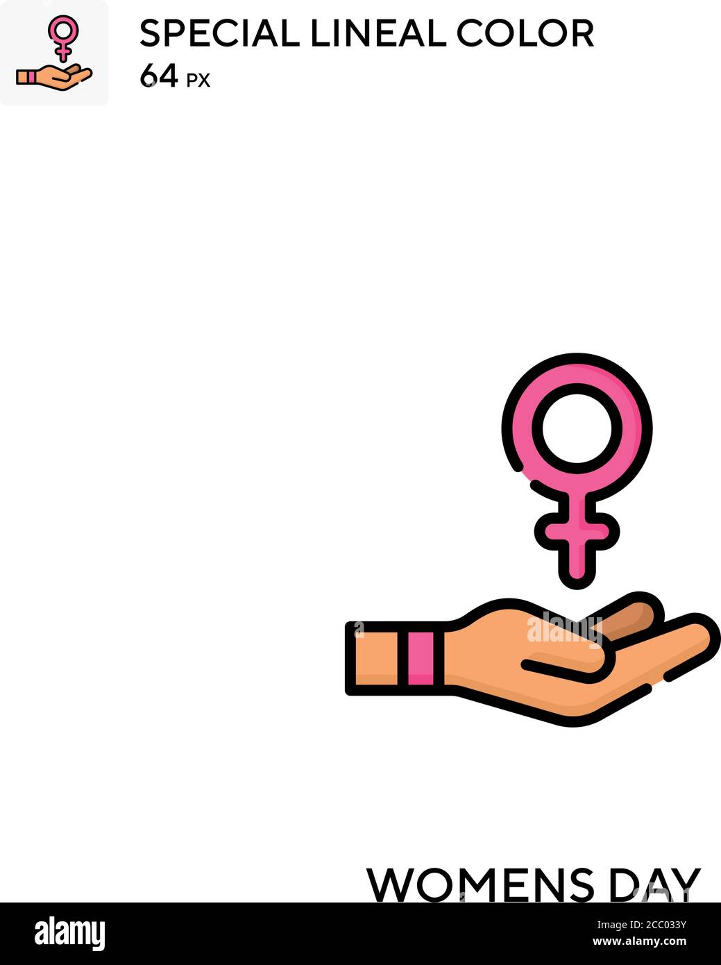 Womens day Special lineal color vector icon. Womens day icons for your ...