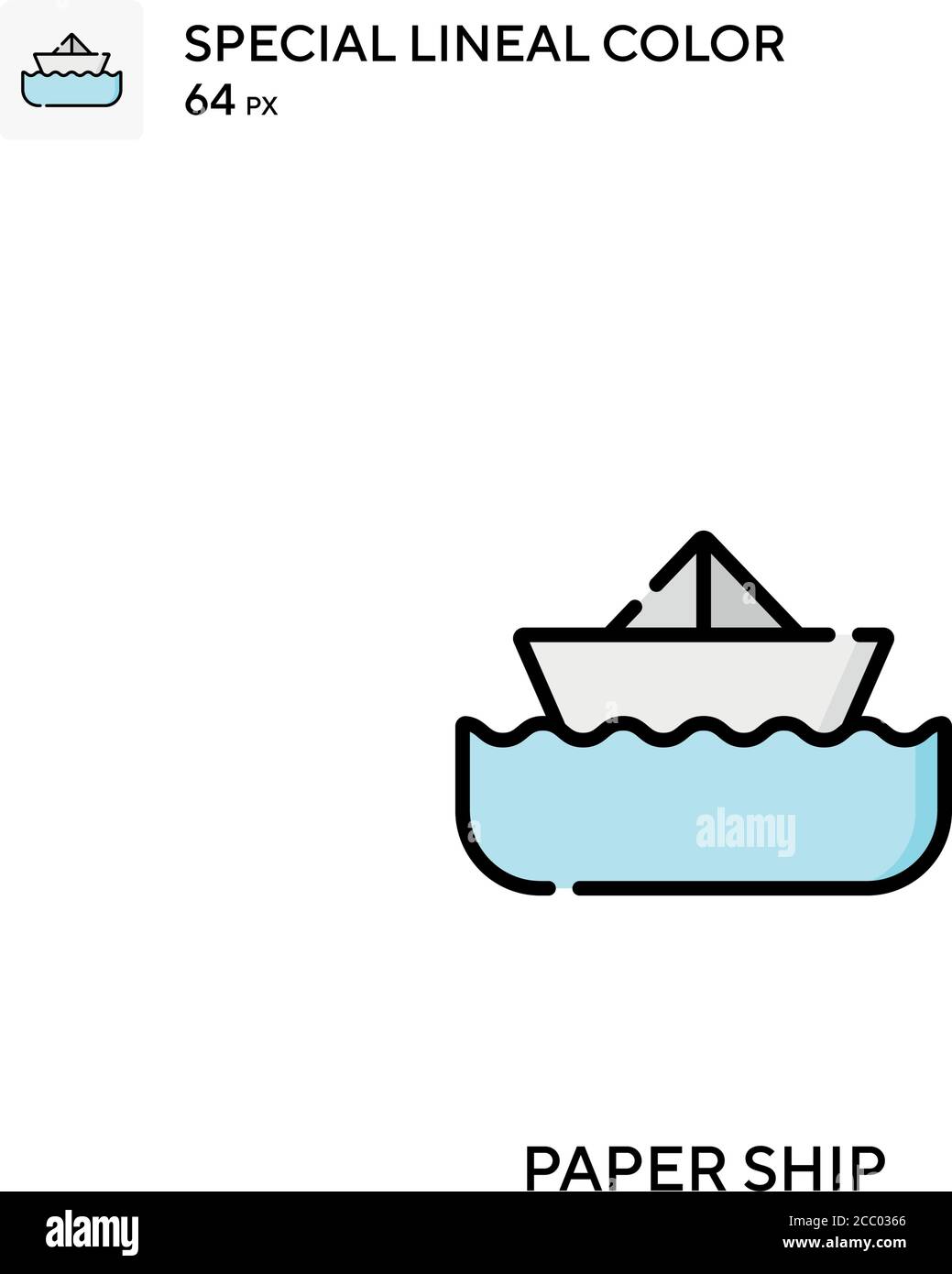 Paper ship Special lineal color vector icon. Paper ship icons for your ...