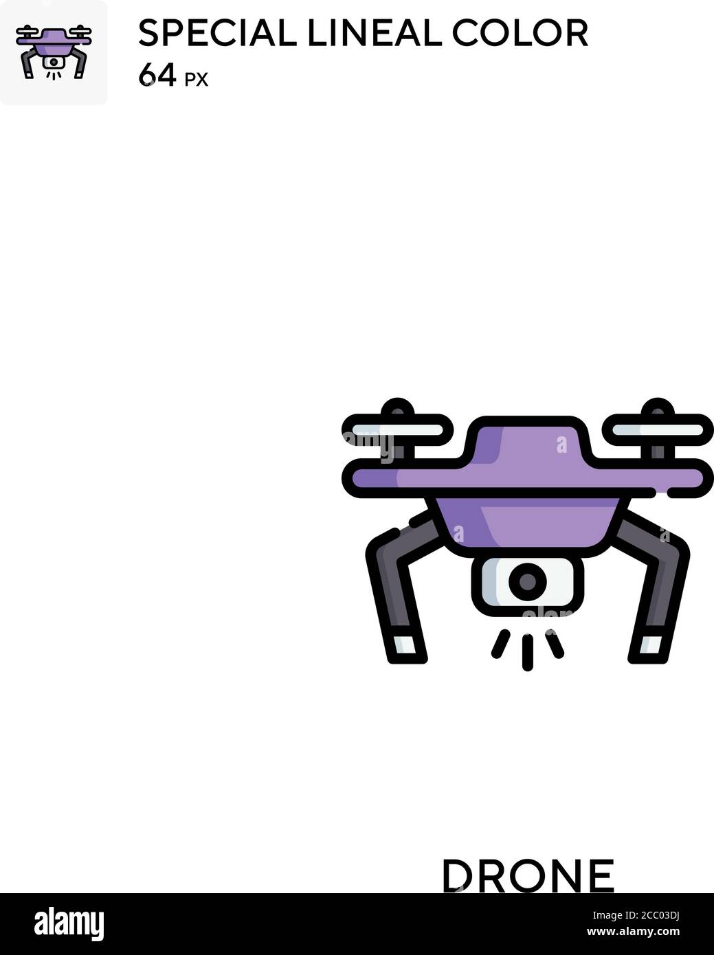 Drone Special lineal color vector icon. Drone icons for your business ...