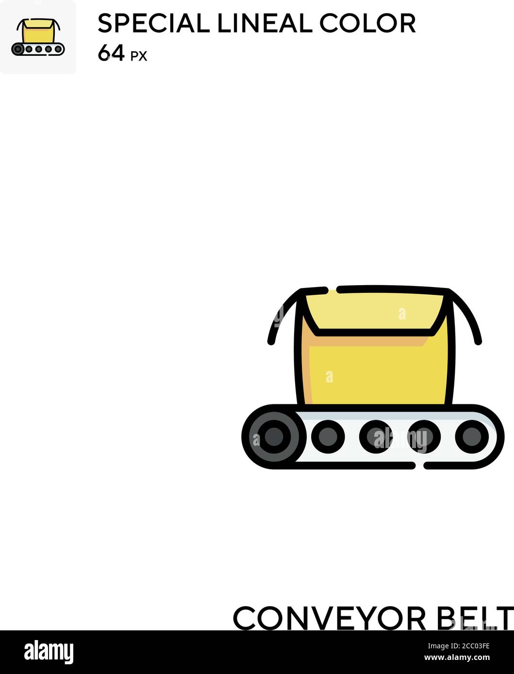 Conveyor belt Special lineal color vector icon. Conveyor belt icons for ...