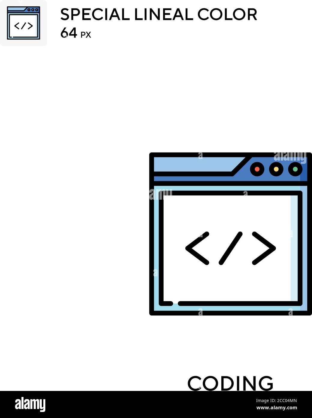 Coding Special lineal color vector icon. Coding icons for your business ...