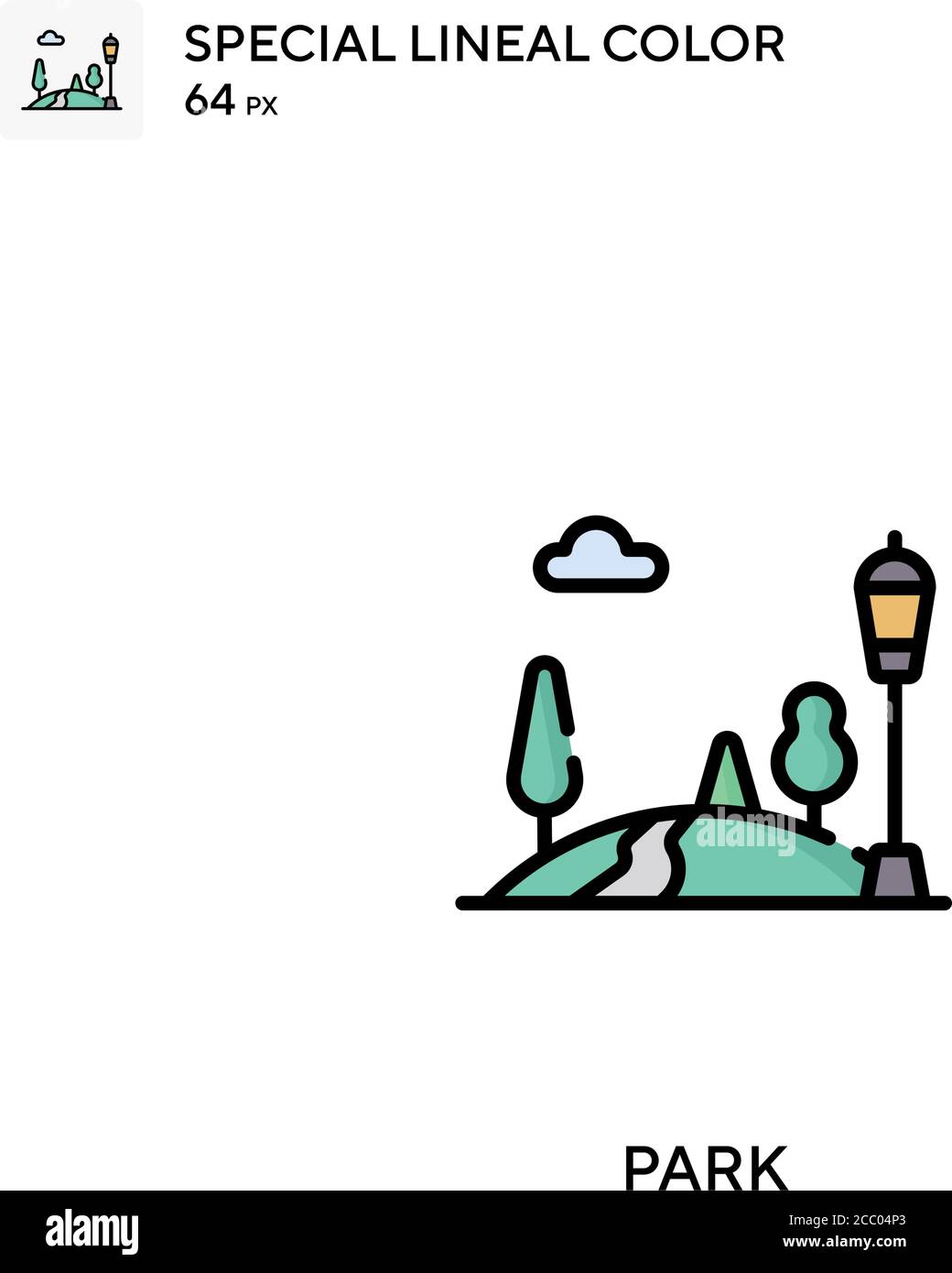 Park Special lineal color vector icon. Park icons for your business ...