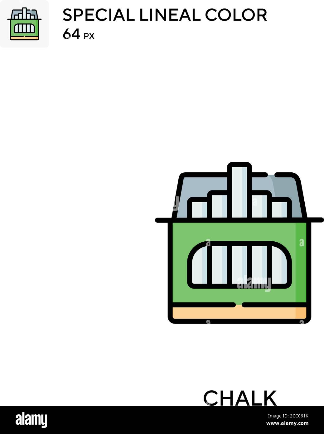 Chalk Special lineal color vector icon. Chalk icons for your business ...