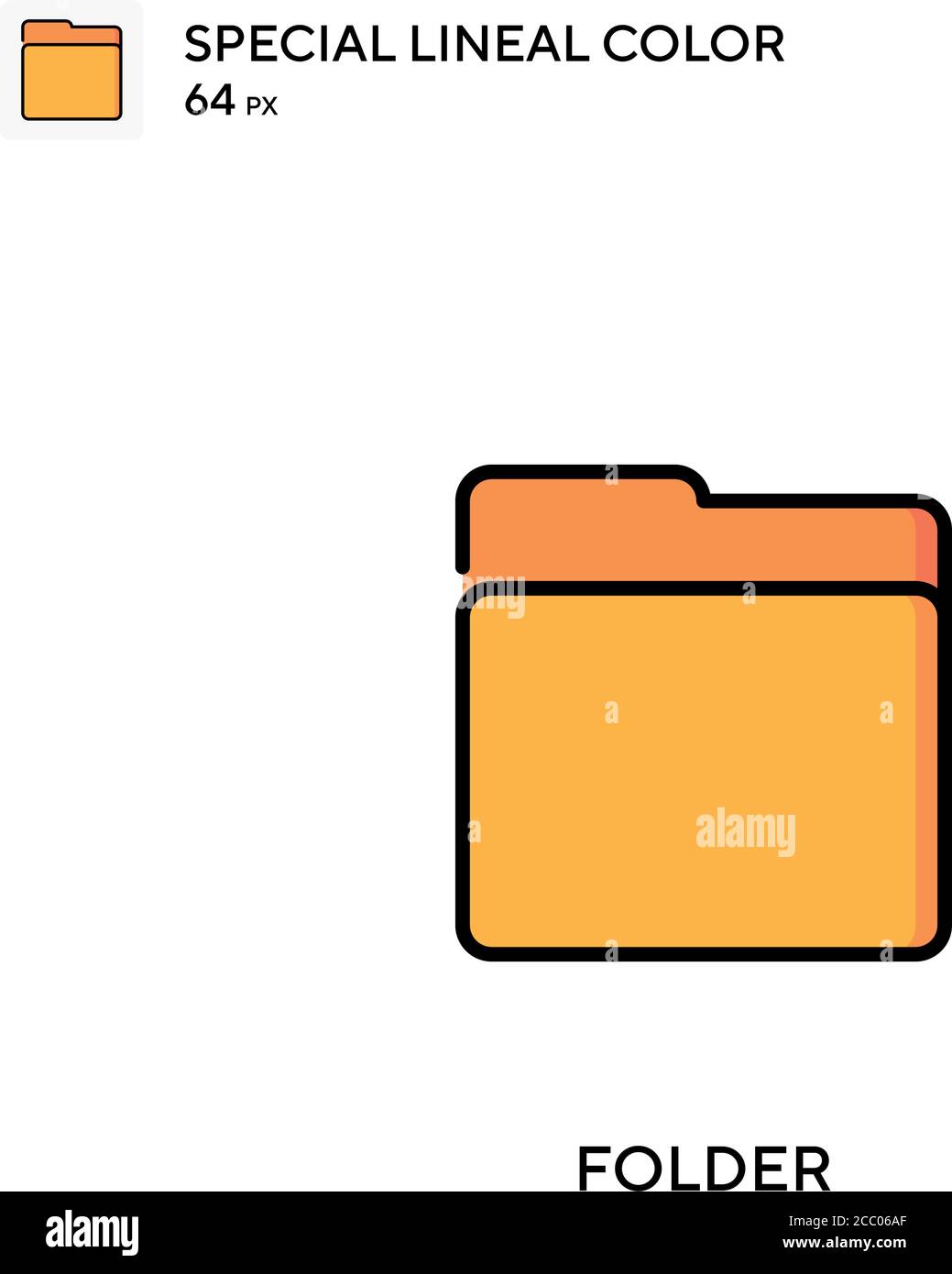 Folder Special lineal color vector icon. Folder icons for your business ...