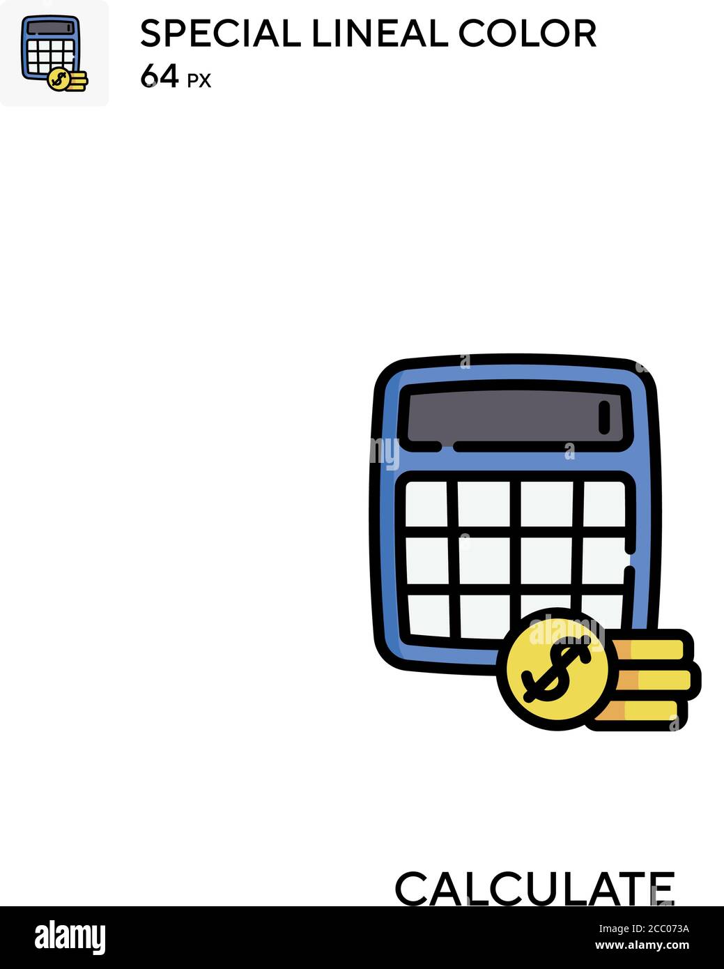 Calculate Special lineal color vector icon. Calculate icons for your ...