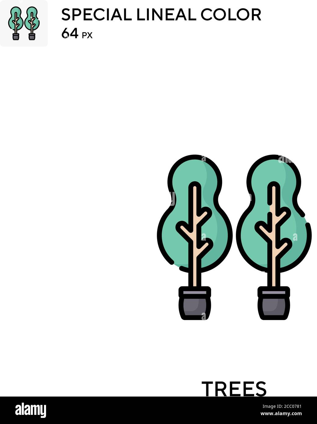 Trees Special lineal color vector icon. Trees icons for your business ...