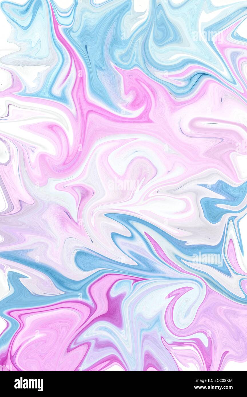 Marble swirl texture, marbling, Pastel, colorful fluid, liquid paint. Stock Photo
