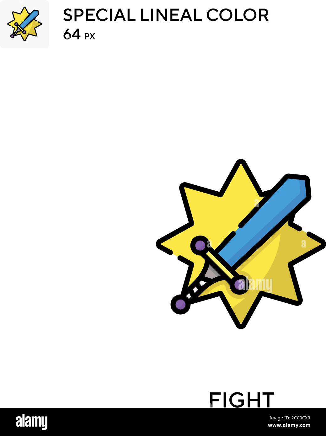 Fight Special lineal color vector icon. Fight icons for your business ...