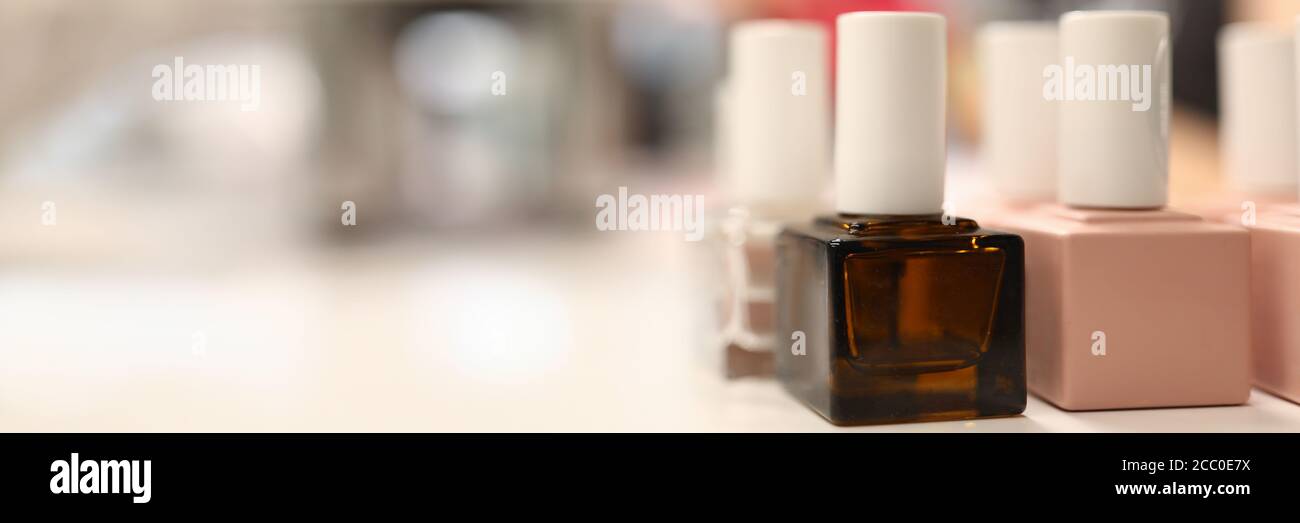 White covers on tubes Stock Photo