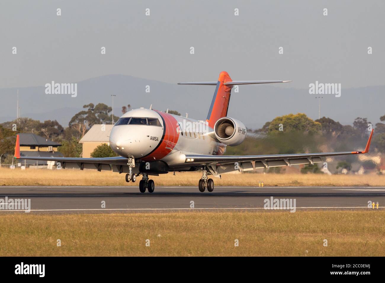 Australian Maritime Safety Authority (AMSA) Bombardier Challenger 604 aircraft used for maritime patrol, surveillance and search missions. Stock Photo