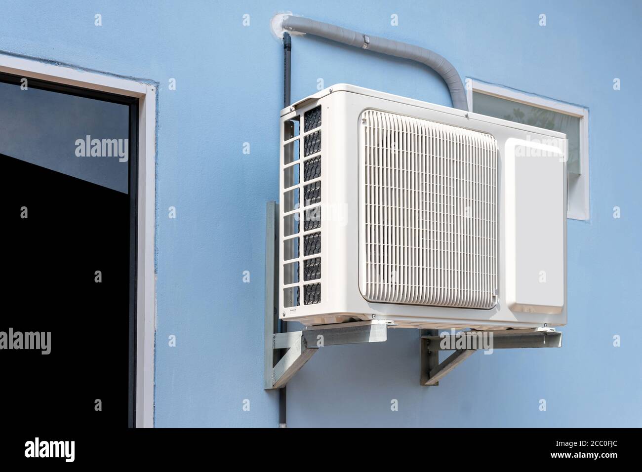 Air conditioner compressor outside unit Stock Photo Alamy