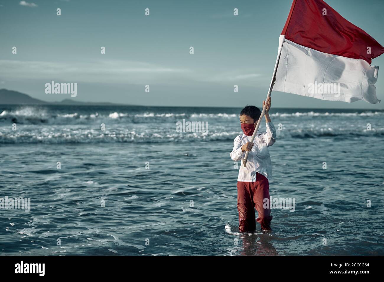 Boy waving indian flag hi-res stock photography and images - Alamy