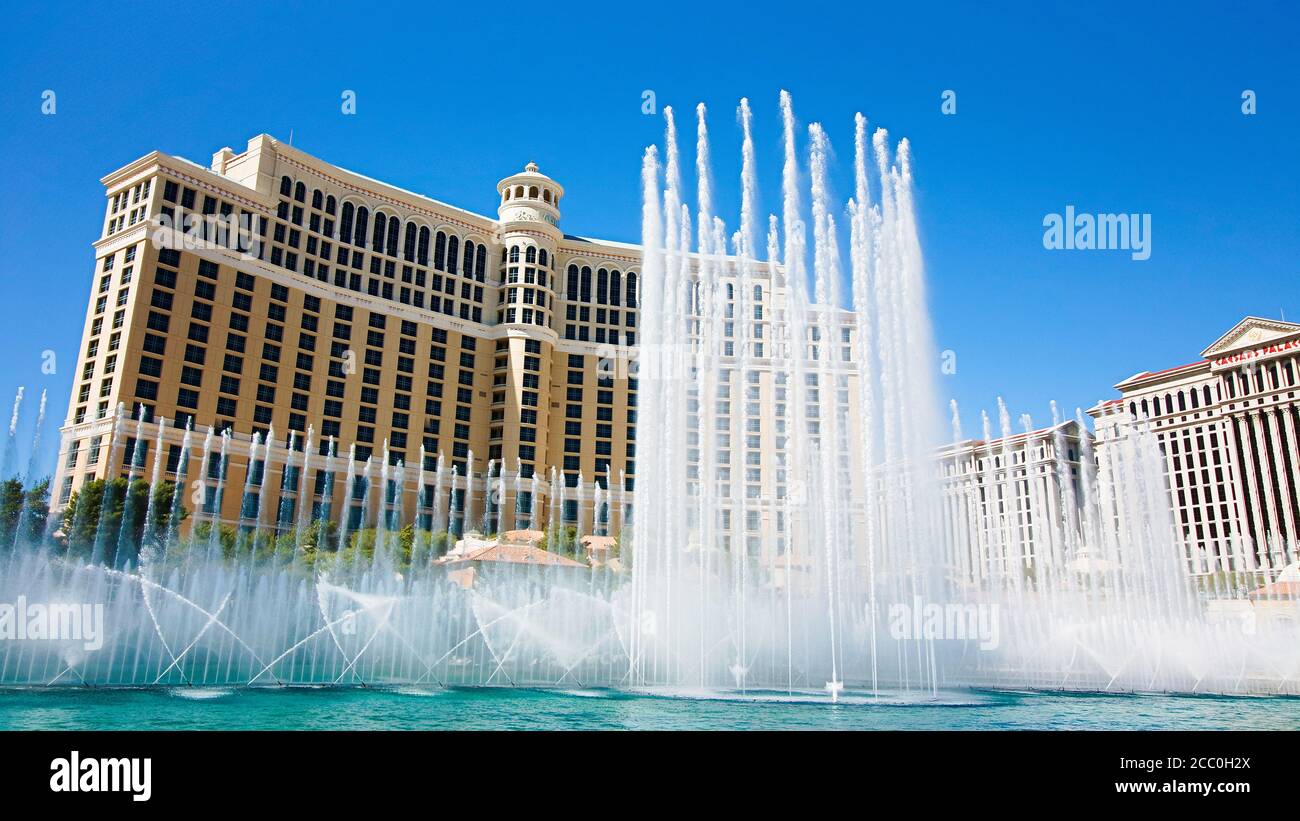 Las Vegas,NV/USA - Sep 16,2018 : View of Bellagio hotels and casino in Las Vegas, USA. Las Vegas is one of the top tourist destinations in the world. Stock Photo