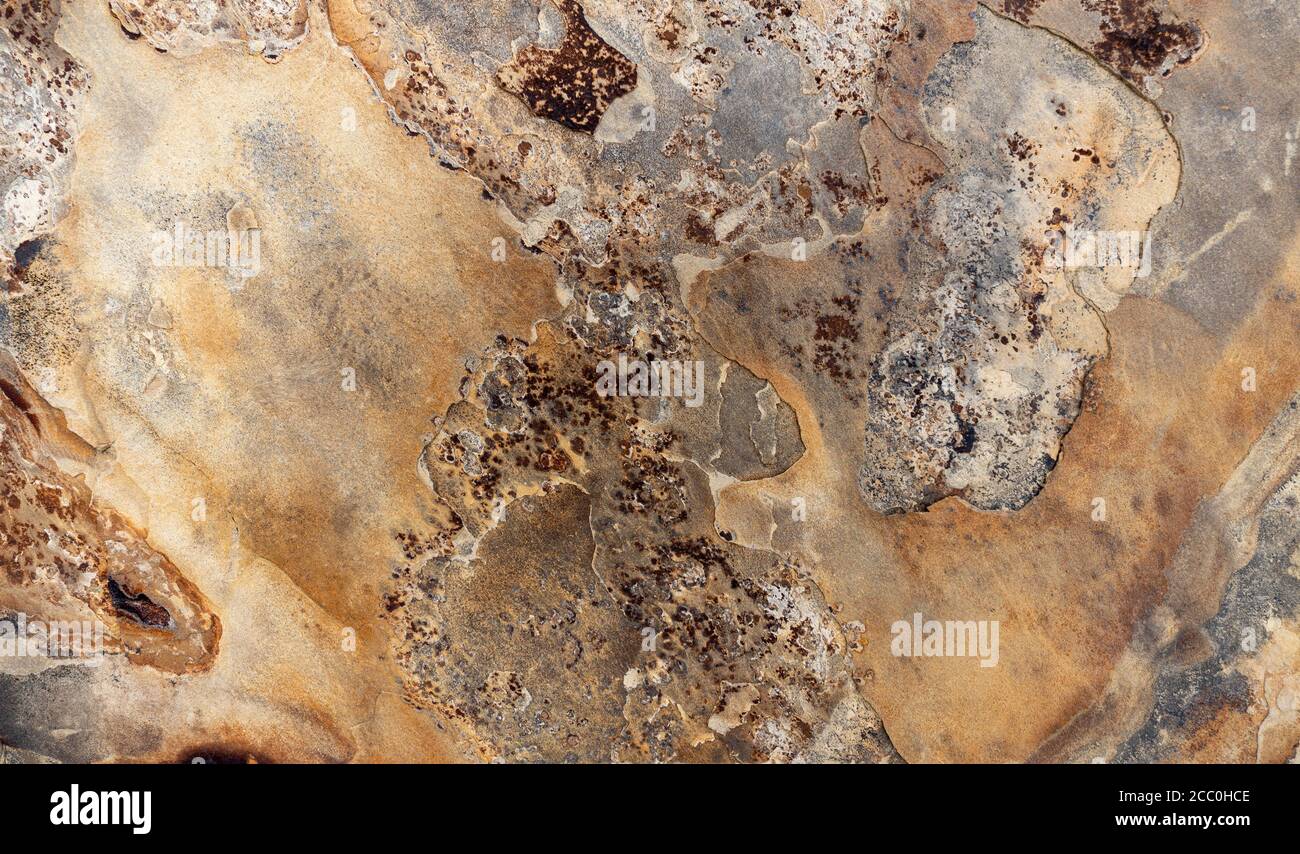 Abstract pattern of a brown slate stone slab Stock Photo