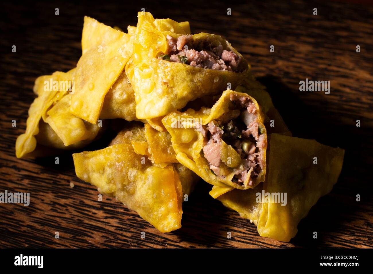 Deep Fried Dumplings Stock Photo