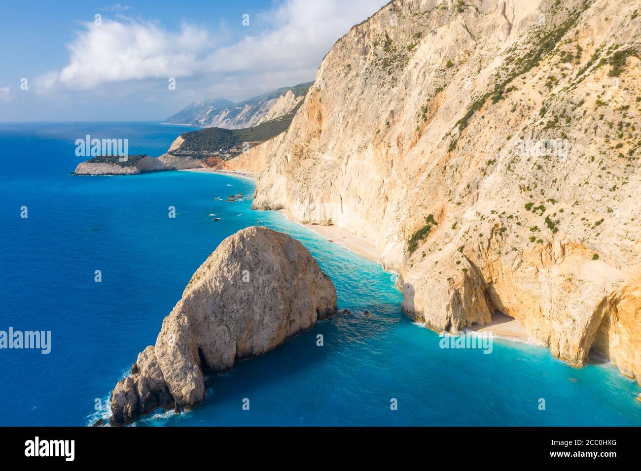 A seastack near Porto Katsiki beach, Lefkada, Ionian Islands, Greece Stock Photo