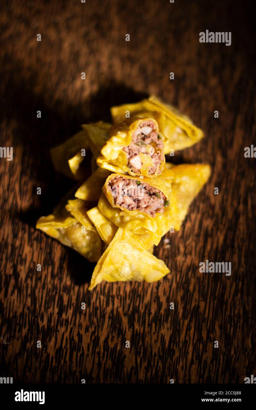 Deep Fried Dumplings Stock Photo Alamy