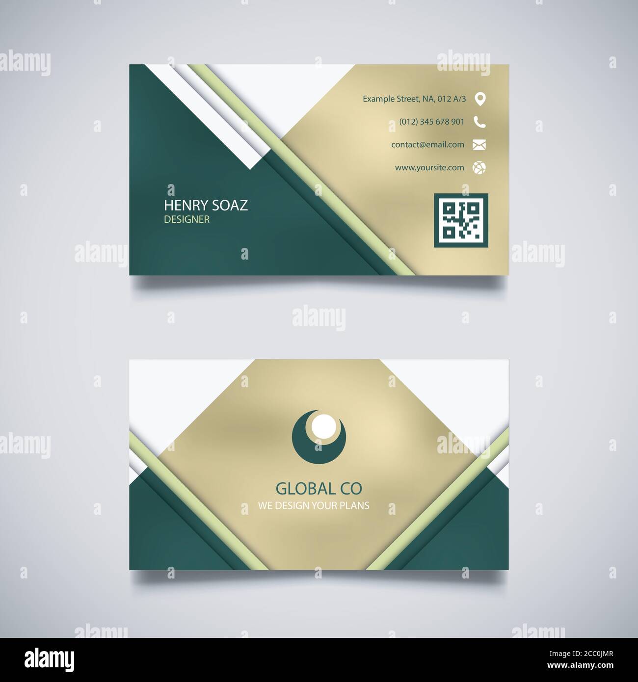 Modern Professional Business Card Template Simple Business Card Abstract Business Card Design Colorful Business Card Template Creative Business Card Stock Vector Image Art Alamy