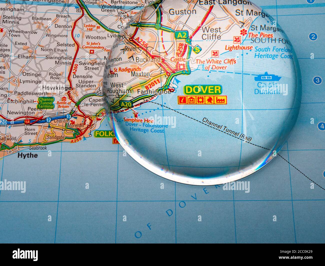 Map Of Dover Area Dover Road Map High Resolution Stock Photography And Images - Alamy