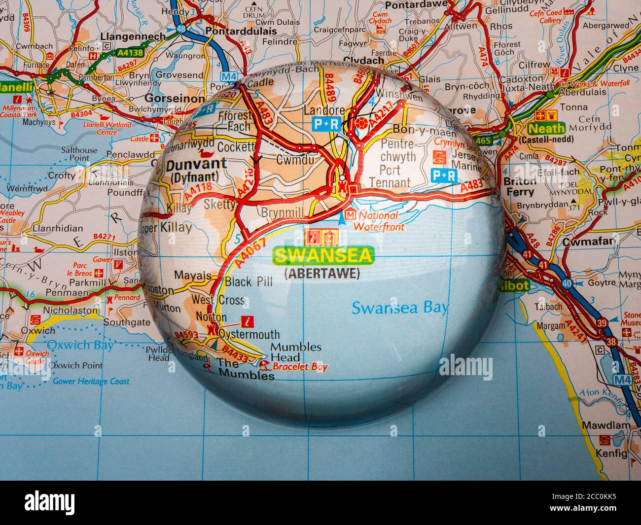 Map of swansea hires stock photography and images Alamy