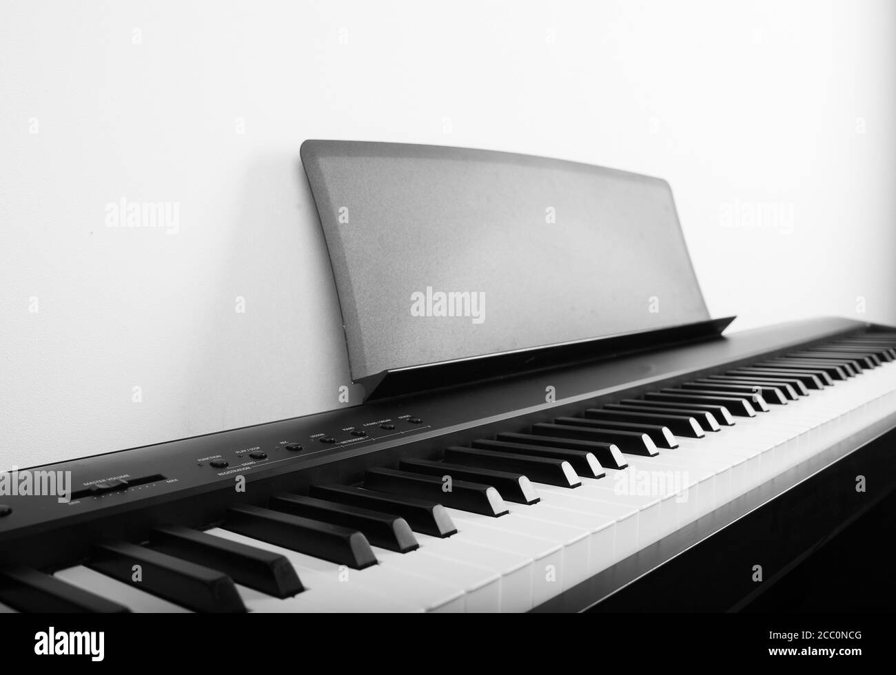 Modern Black and White Digital piano Stock Photo Alamy