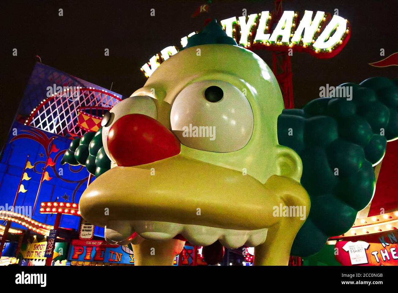 The Simpsons Ride at Universal studios Hollywood in Los Angeles. It is a theme park and film