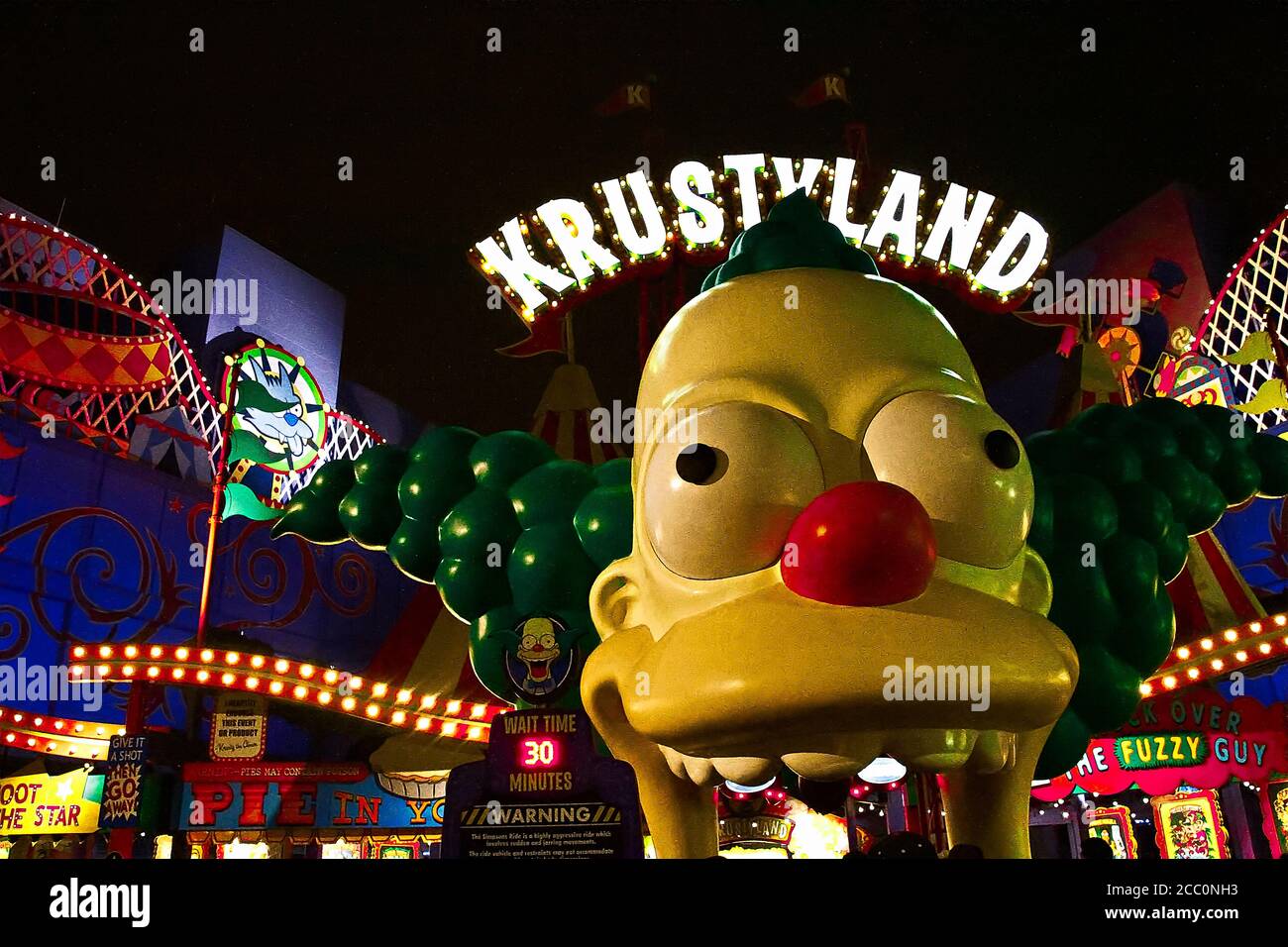 The Simpsons Ride at Universal studios Hollywood in Los Angeles. It is a theme park and film