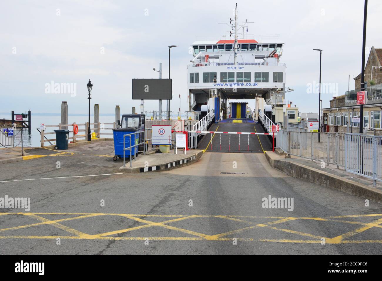 Car ferry on the Isle of Wight Stock Photo Alamy