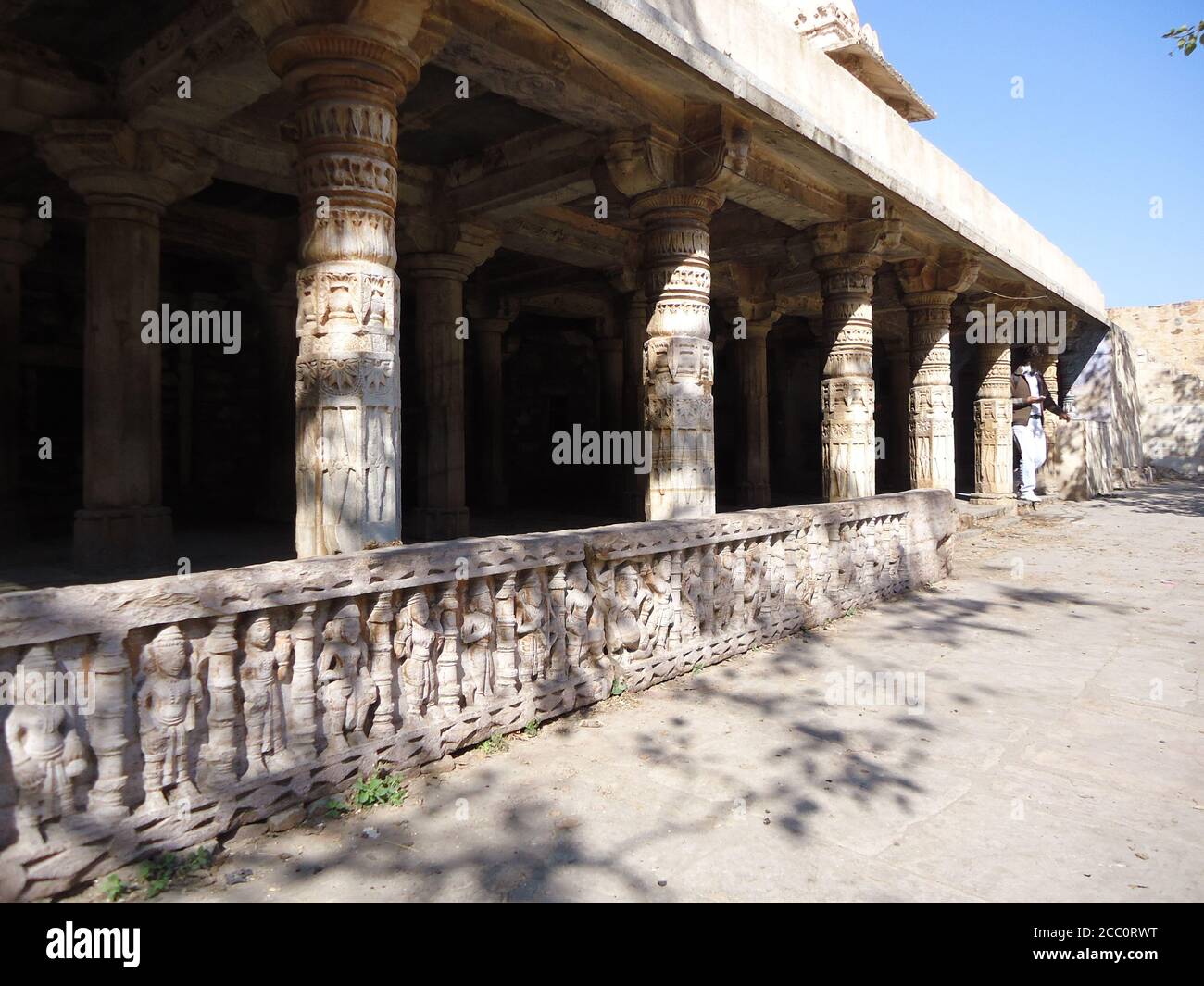 stone carving at chittorgarh fort rajasthan Stock Photo