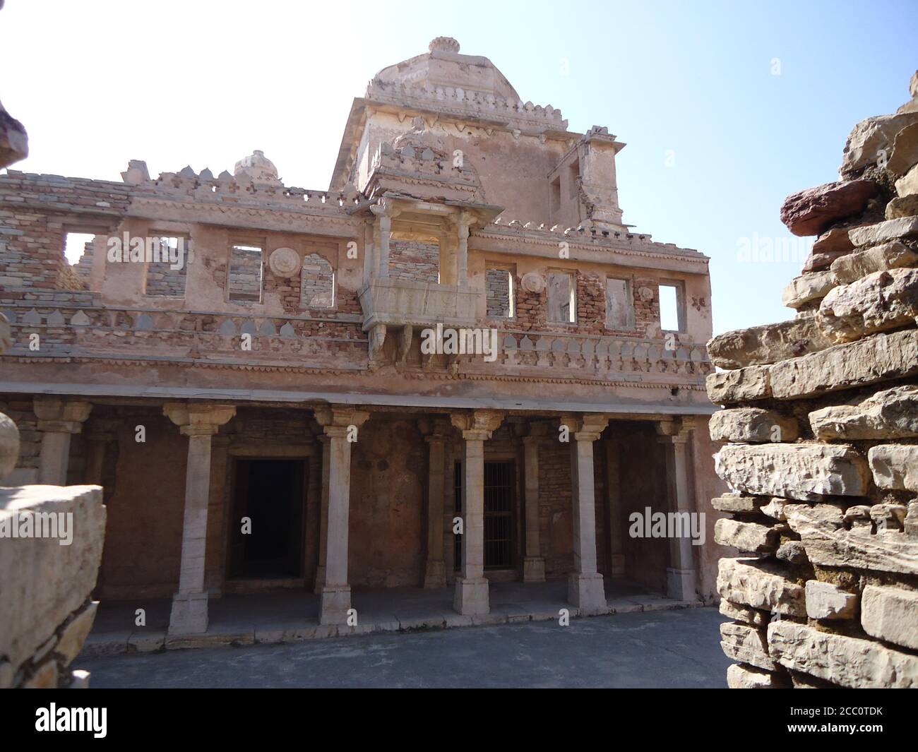 Rana Kumbha Palace of Chittorgarh was built by Rana Kumbha in 15th century. The architecture of the palace is very beautiful Stock Photo