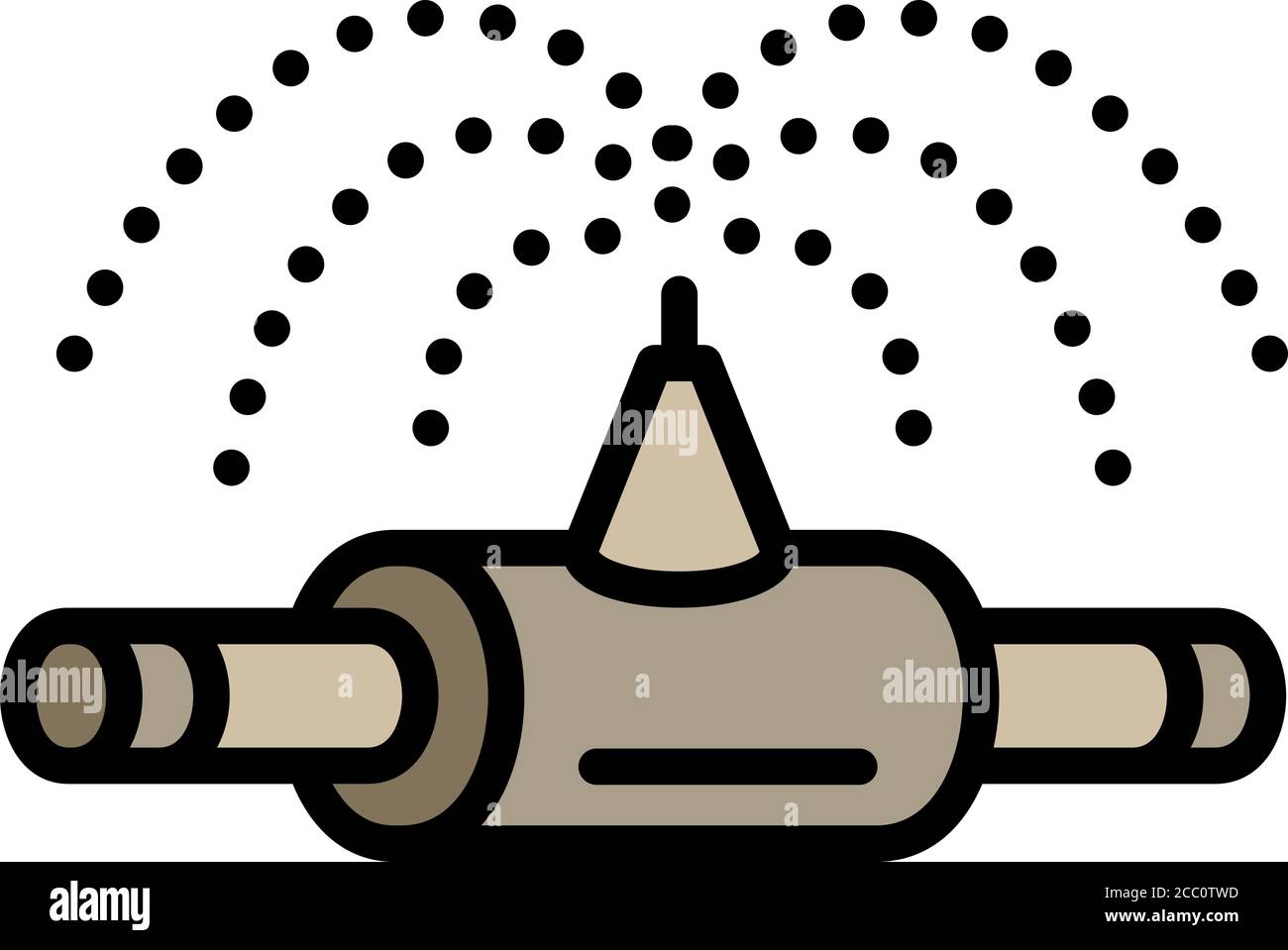 Water irrigation icon. Outline water irrigation vector icon for web ...