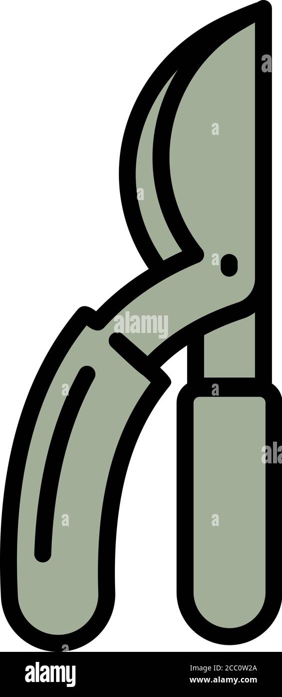 Garden secateurs icon. Outline garden secateurs vector icon for web ...