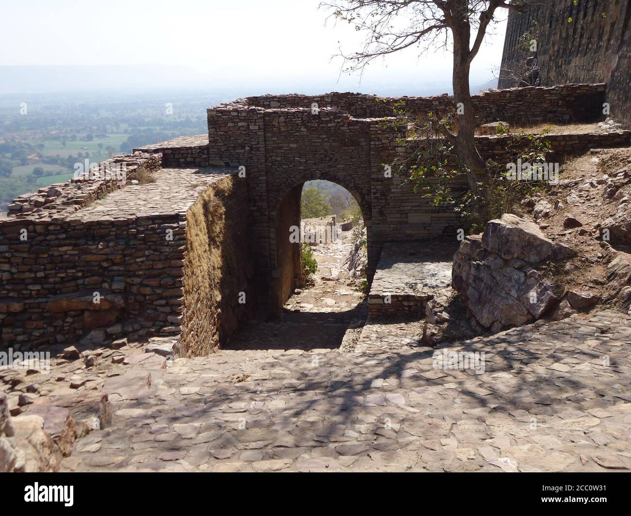 ruin of chittorgarh fort in rajasthan Stock Photo