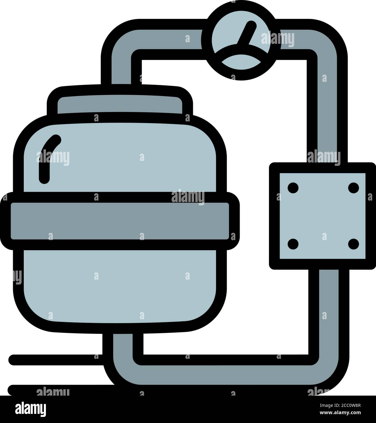 Pool pump icon. Outline pool pump vector icon for web design isolated on white background Stock Vector