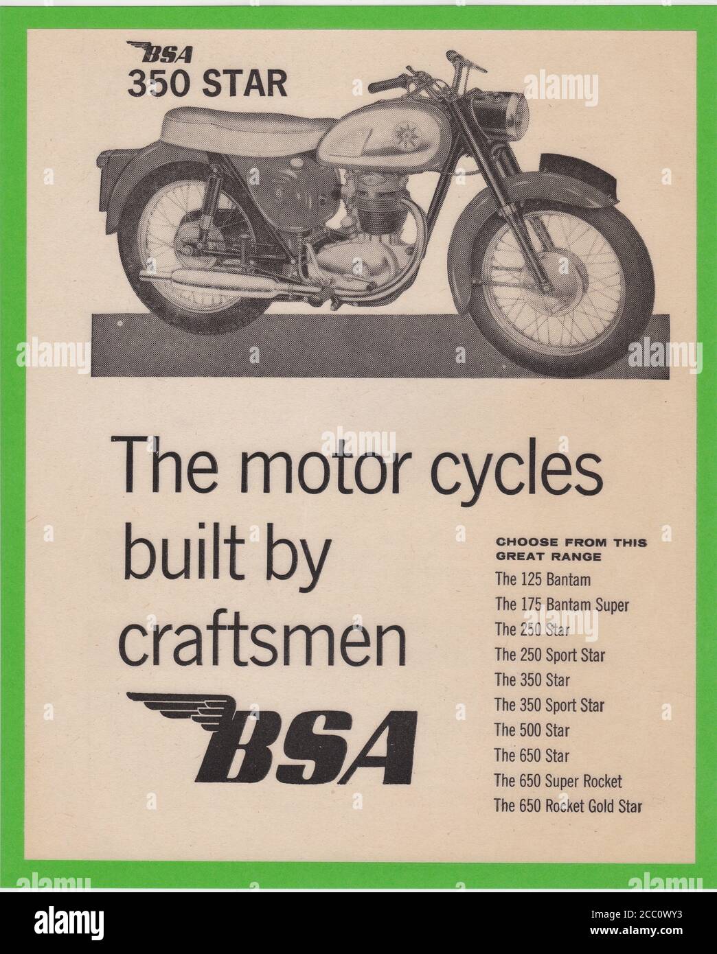 Bsa bike advert hi-res stock photography and images - Alamy