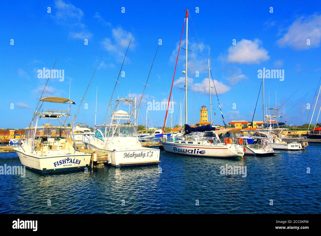 Dutch Antilles. Bonaire. Kralendijk. Marina Stock Photo Alamy