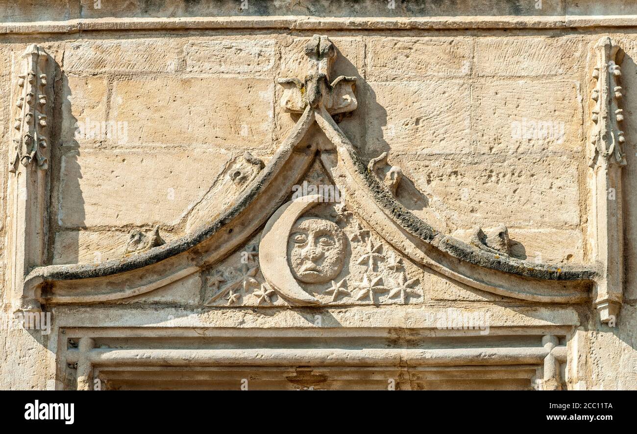 France, Gironde, HauteLande girondine, Bazas, house decorated with