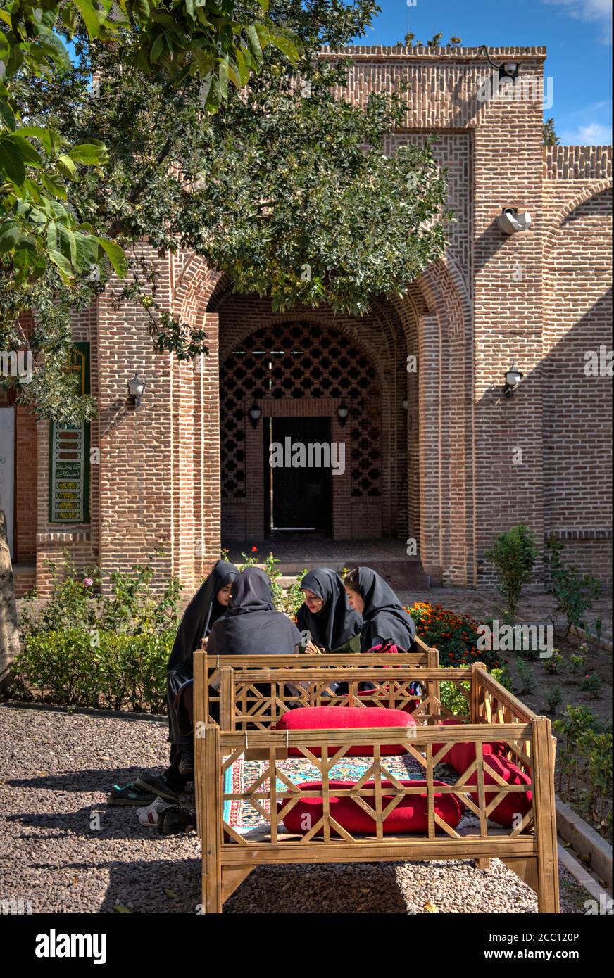 Women refreshing at the bazaar cafeteria, Qazvin bazaar in an ancient ...