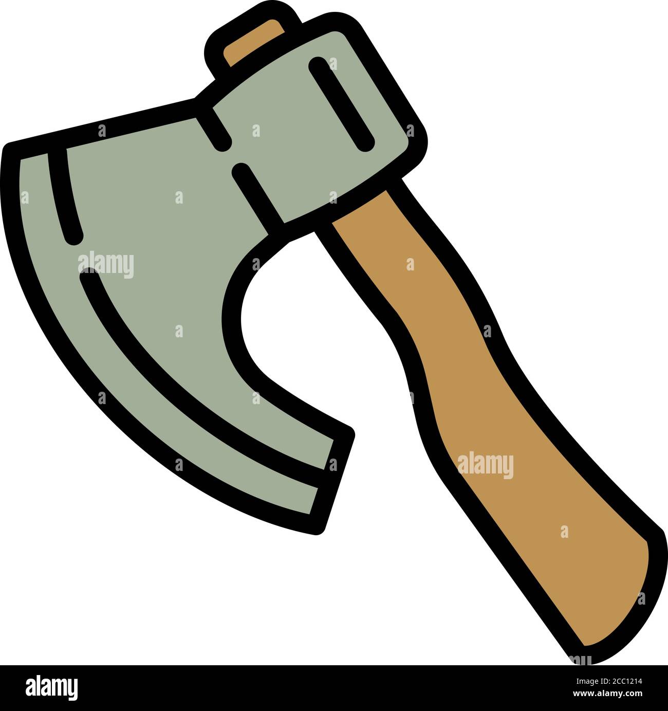 Garden axe icon. Outline garden axe vector icon for web design isolated ...