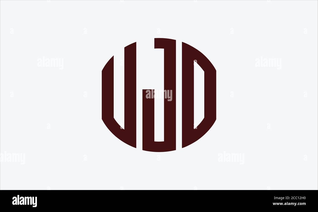Ujo Emblem Monogram Vector Logo Template Stock Vector Image Art Alamy
