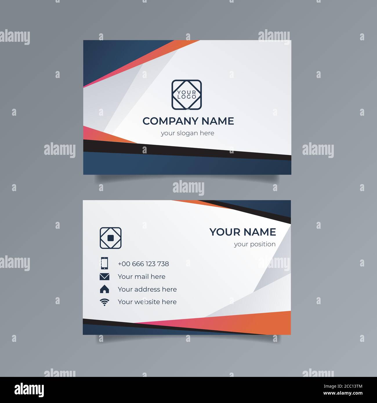 Modern professional Business Card Template.Simple Business Card Throughout Designer Visiting Cards Templates