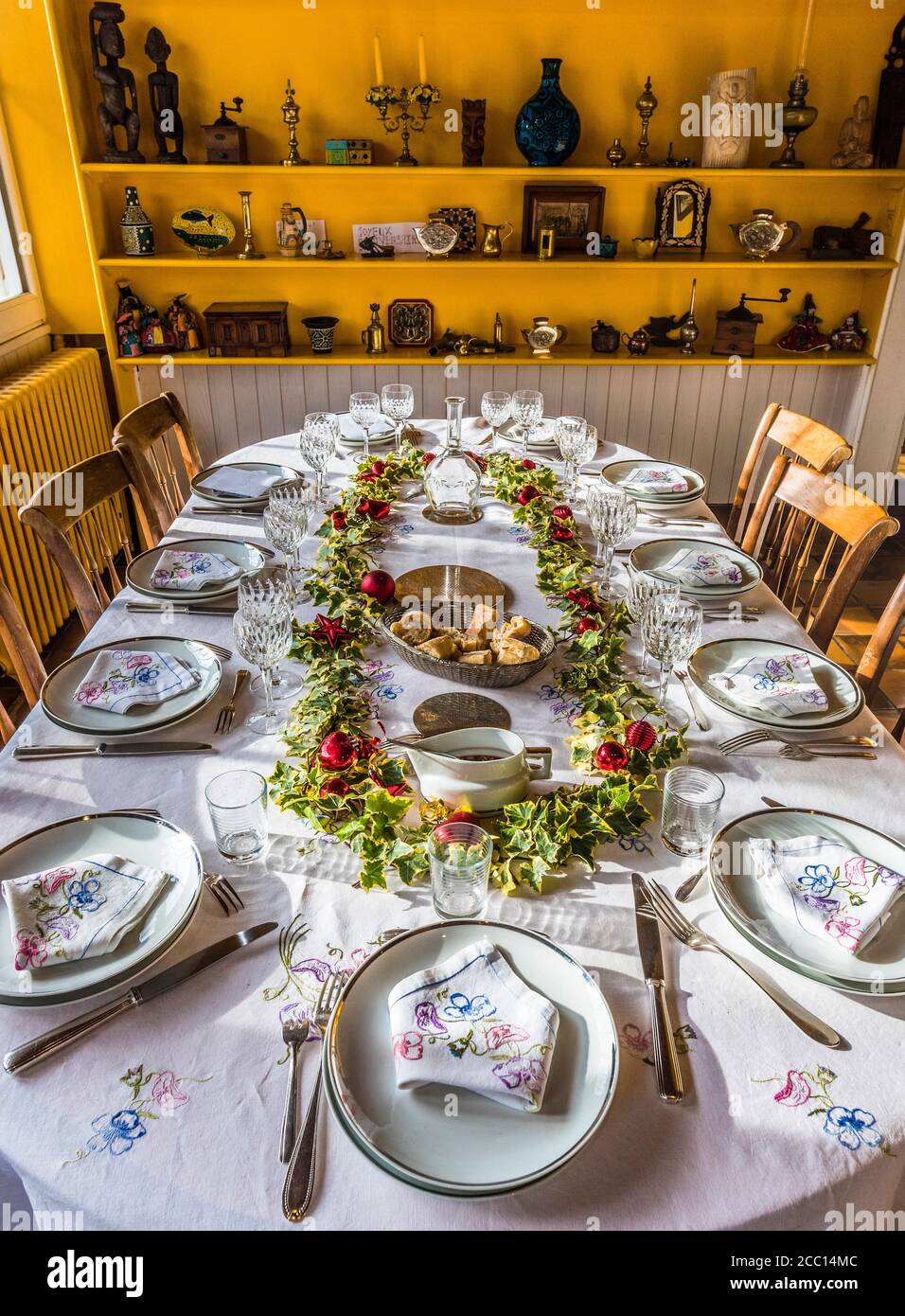 France, festive table (property release) Stock Photo