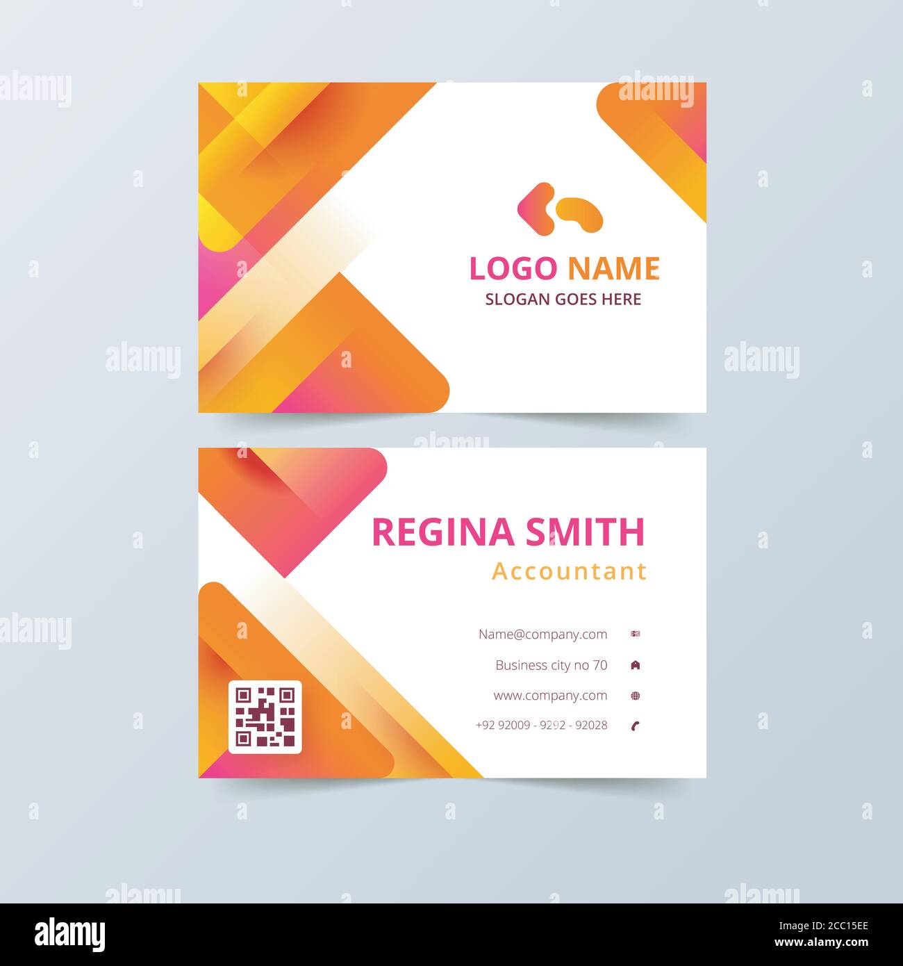 Modern Professional Business Card Template Simple Business Card Abstract Business Card Design Colorful Business Card Template Creative Business Card Stock Vector Image Art Alamy