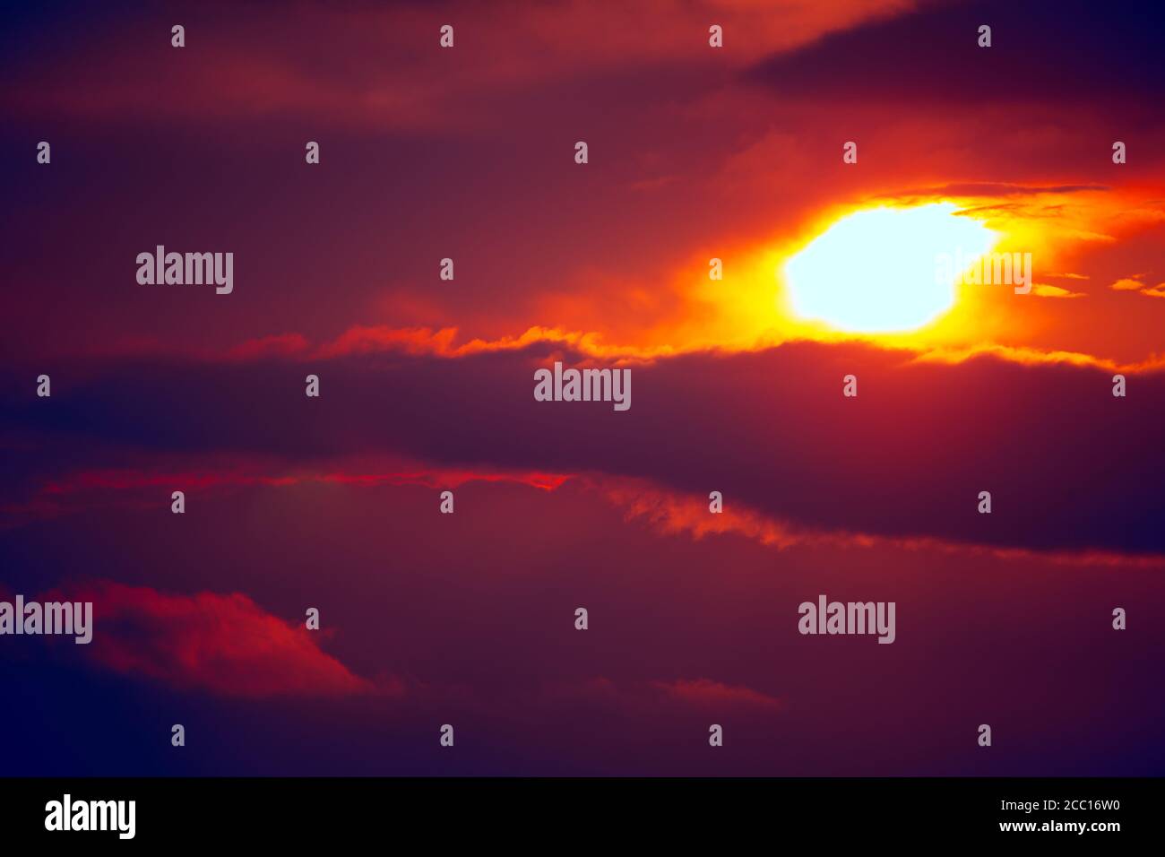 Sunset with red sky . Spectacular Dawn Stock Photo - Alamy